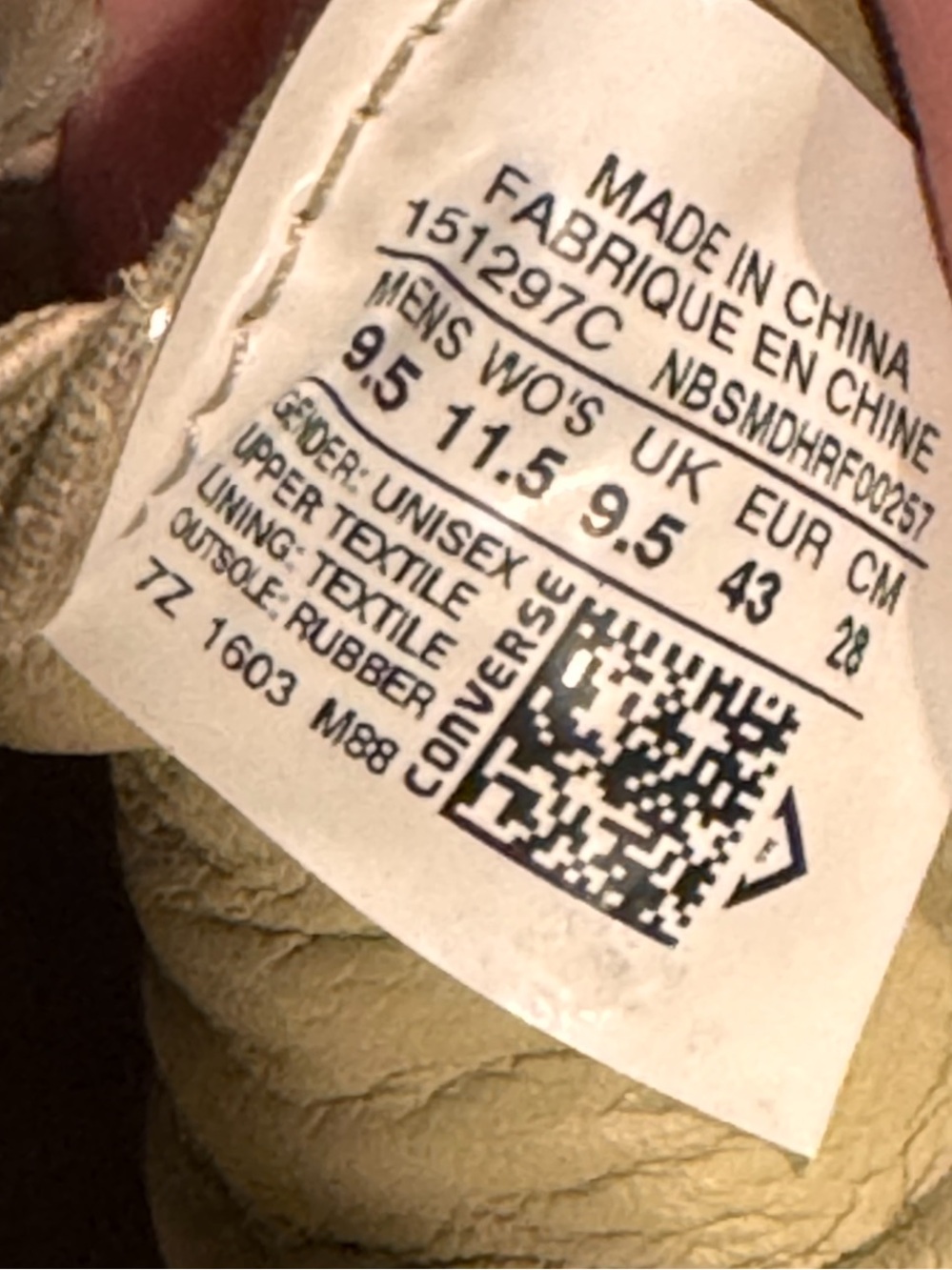 SOLD‼️Converse x John Varvatos Low-top Vintage Slip Beige Linen 151297C -M 9.5 - Picture 8 of 8